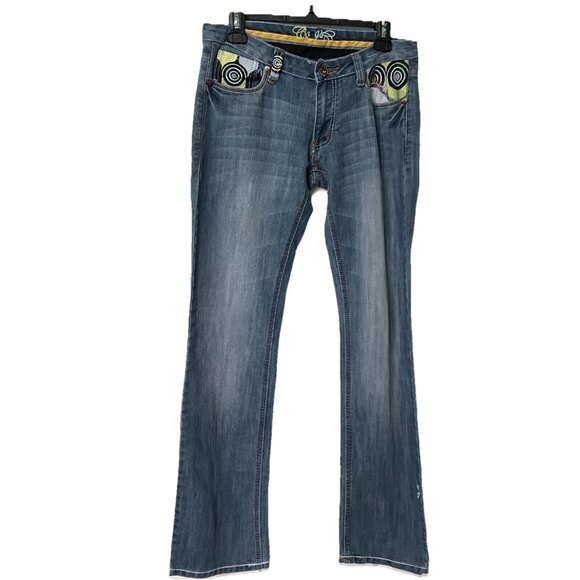 Y2K Coogi Jeans Juniors 11/12 Embroidered Funky Bootcut 2000s Low Rise - Picture 1 of 11